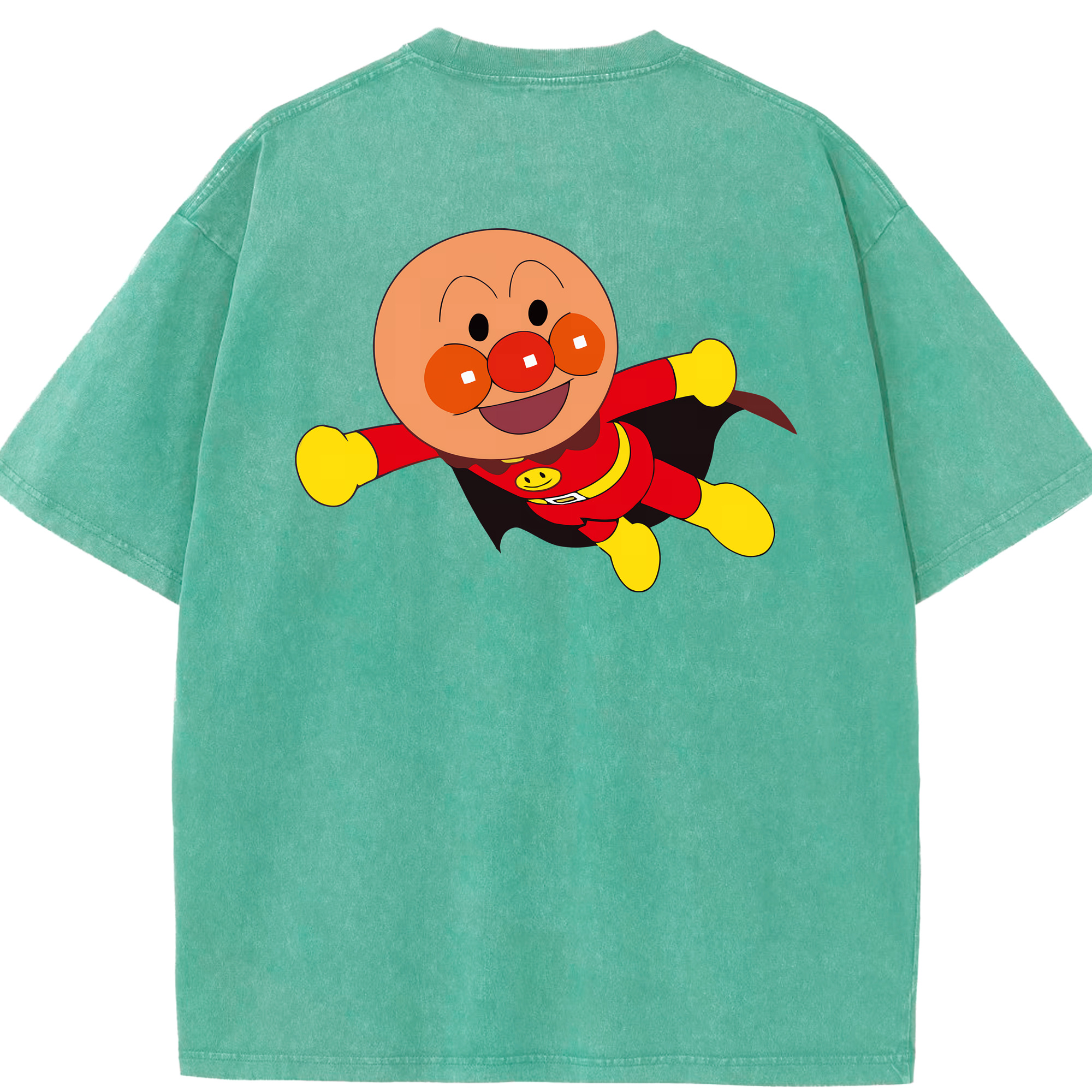 （画像用） アンパンマン Anpanman 綿100% ヴィンテージ風 半袖Tシャツ（背面プリント）